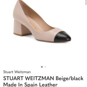 Stuart Weitzman Two-Tone Block Heel Pumps